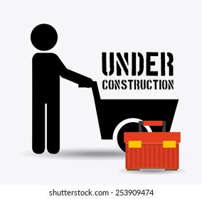 under construction design, vector illustration eps10 graphic 
