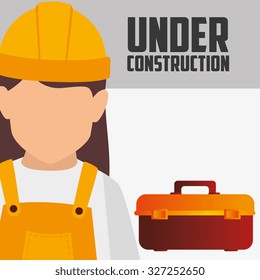 under construction design, vector illustration eps10 graphic 