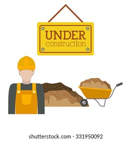 under construction design, vector illustration eps10 graphic 