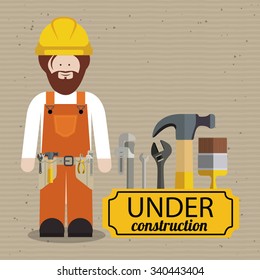 under construction design, vector illustration eps10 graphic 