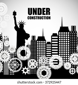 under construction design, vector illustration eps10 graphic 