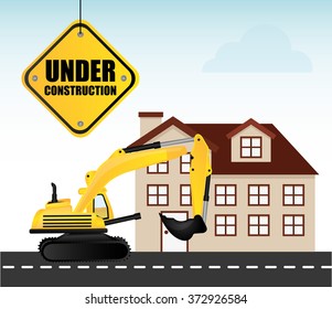 under construction design, vector illustration eps10 graphic 