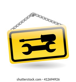Under construction design. work illustration. repair icon