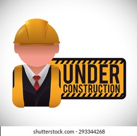 Under construction digital design, vector illustration 10 eps graphic