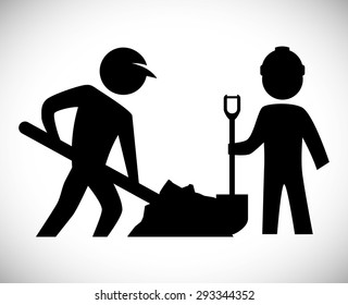 Under construction digital design, vector illustration 10 eps graphic