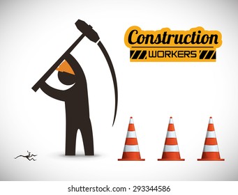 Under construction digital design, vector illustration 10 eps graphic