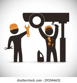 Under construction digital design, vector illustration 10 eps graphic