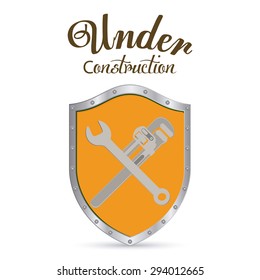 Under construction digital design, vector illustration eps 10