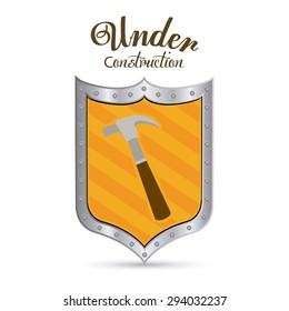 Under construction digital design, vector illustration eps 10