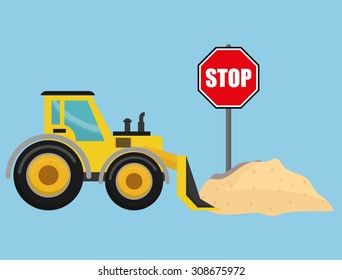 Under construction digital design, vector illustration 10 eps graphic