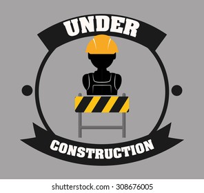 Under construction digital design, vector illustration 10 eps graphic