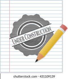 Under Construction draw with pencil effect