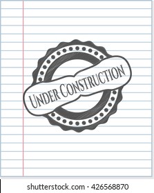 En construcción dibujada a lápiz