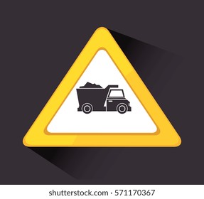 under construction drump truck