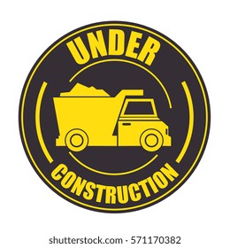 under construction drump truck