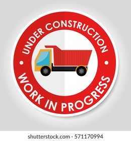 under construction drump truck