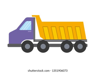 under construction dump truck
