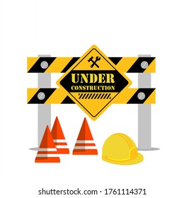 under construction flat icon and symbol