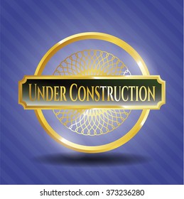 Under Construction gold badge or emblem