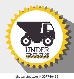 Under construction graphic advertising, vector illustration desgin