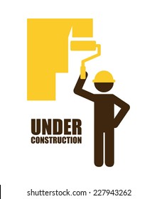 under construction graphic design , vector illustration