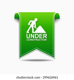 Under Construction Green Vector Icon Design