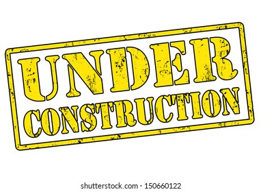 Under Construction grunge rubber stamp over a white background, vector illustration