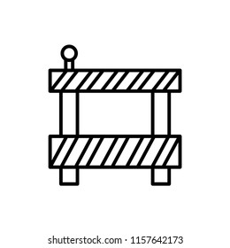 Under construction icon isolated on background. Caution barrier symbol modern, simple, vector, icon for website design, mobile app, ui. Vector Illustration