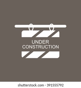 Under Construction Icon on Dark Gray Color. Eps-10.