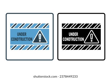 Under Construction Icon. Icon related to Construction. suitable for web site, app, user interfaces, printable etc. Solid icon style. Simple vector design editable