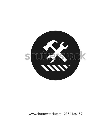 Under Construction Icon or Under Construction Sign Vector Isolated. repair Icon. The best Under Construction Vector. Construction Plate or Plate is under repair.