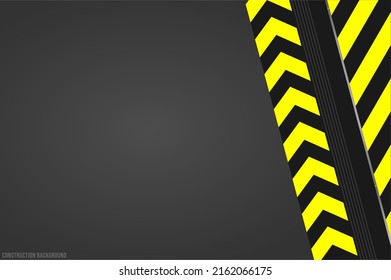Under construction industrial background in yellow black stripes 