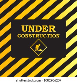 Under Construction Industrial Sign Vector Illustration Stock Vector ...