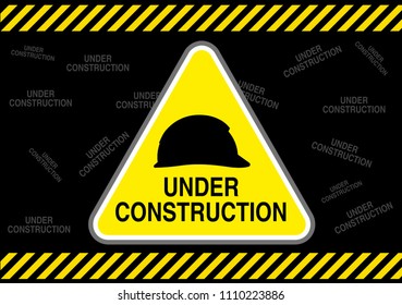 Under Construction Industrial Sign, Vector Illustration.