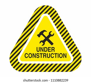 Under Construction Industrial Sign, Vector Illustration. Background design