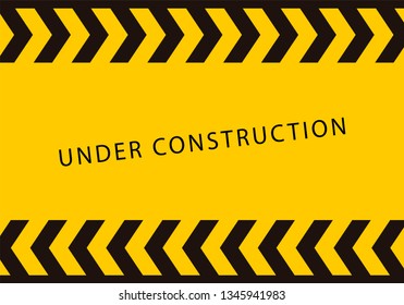 Under Construction Industrial Sign, Vector Illustration