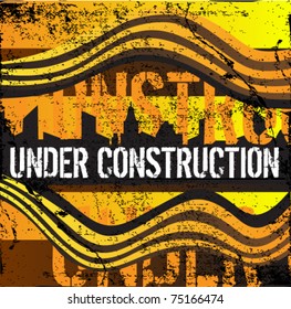 under construction - industrial vector poster