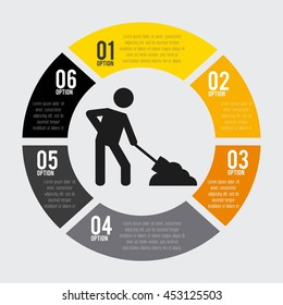 under construction infographic isolated icon design, vector illustration  graphic 