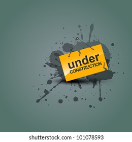bajo la etiqueta de construcción sobre fondo de fondo de fondo