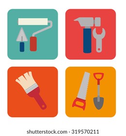 Under construction machinery and equipment design, vector illustration.