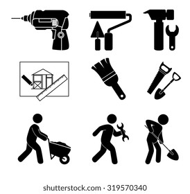 Under construction machinery and equipment design, vector illustration.