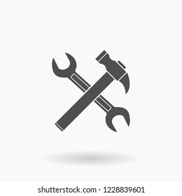 Under Construction Maintenance Tools Icon Vector Illustration