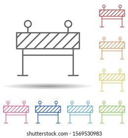 Under construction in multi color style icon. Simple thin line, outline vector of construction icons for ui and ux, website or mobile application