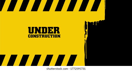 under construction on warning sign.