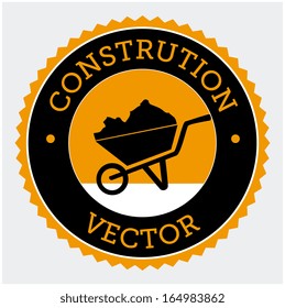 under construction over white background vector illustration  
