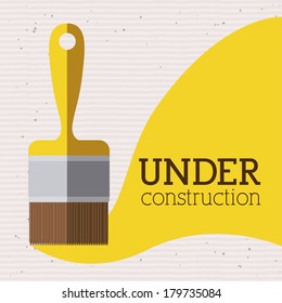 under construction over white background vector illustration  