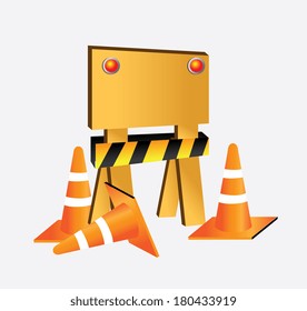 under construction over white background vector illustration 
