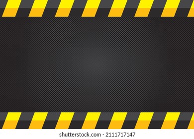 Under construction or police crime scene backdrop. Vector halftone dots background.