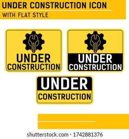 Bajo el icono de prima de construcción con estilo plano aislado en fondo blanco. Plantilla de diseño de ilustración vectorial para gráficos, diseño web, aplicación móvil, signo, logotipo, interfaz de usuario, UX e industrial