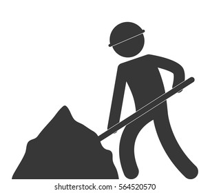 under construction related pictogram image vector illustration design 
